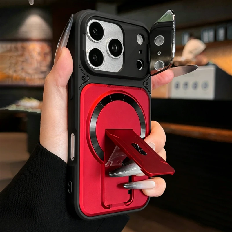 Fold Stand Magnetic Armor Case - Camera Lens Protector review and price