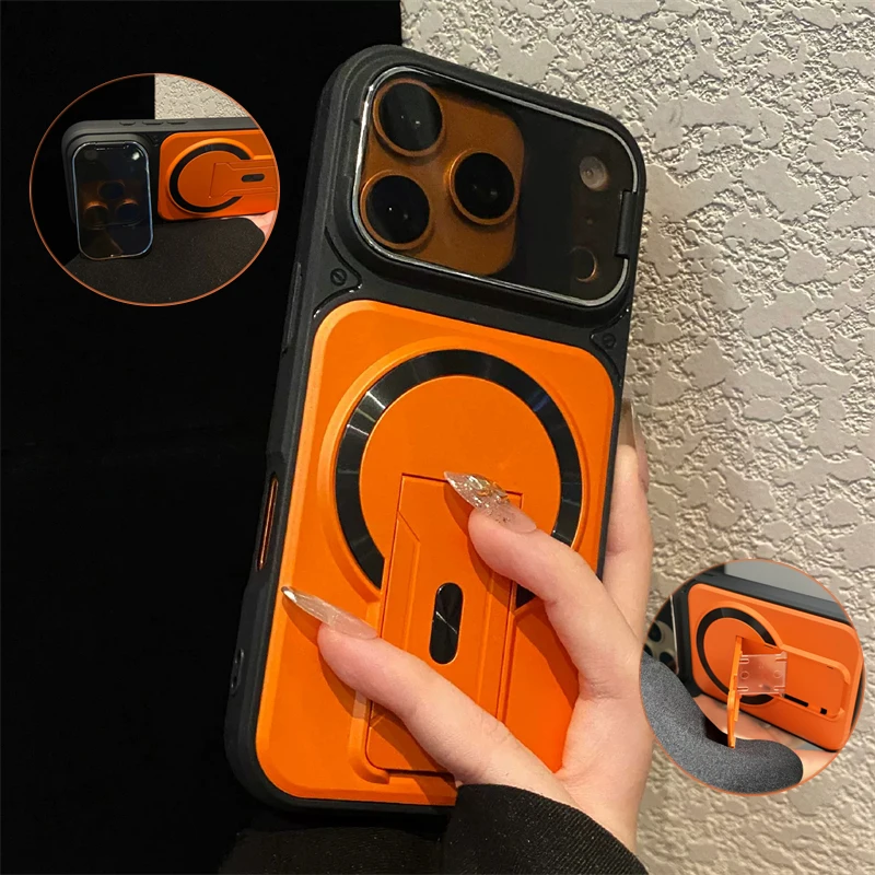 Fold Stand Magnetic Armor Case - Camera Lens Protector review and price