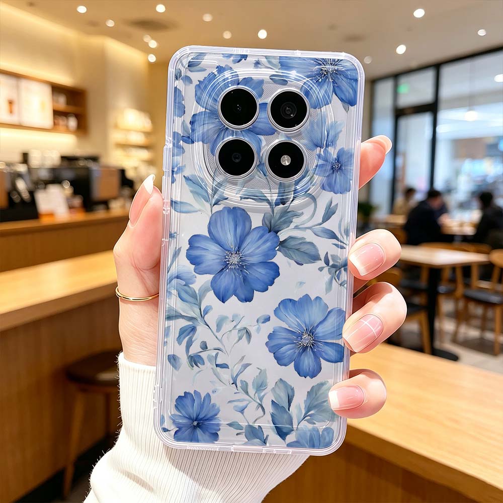 Blue Watercolor Floral Pattern - Xiaomi Poco X6 review and price
