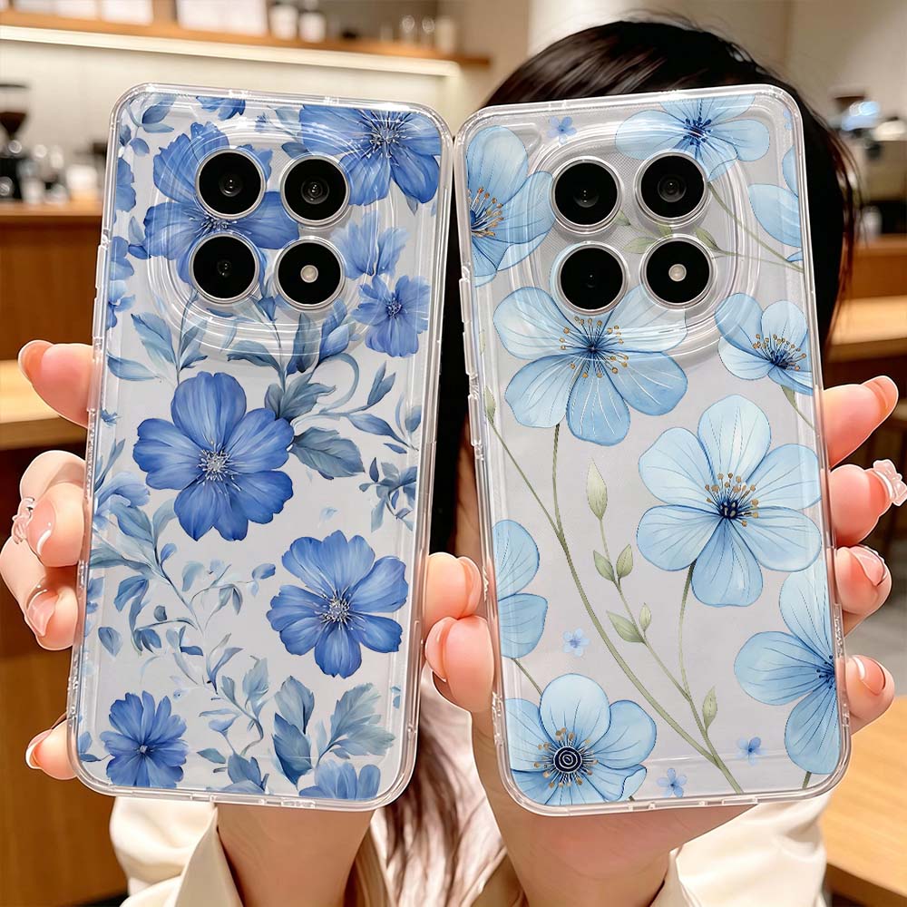 Blue Watercolor Floral Pattern - Xiaomi Poco X6 review and price