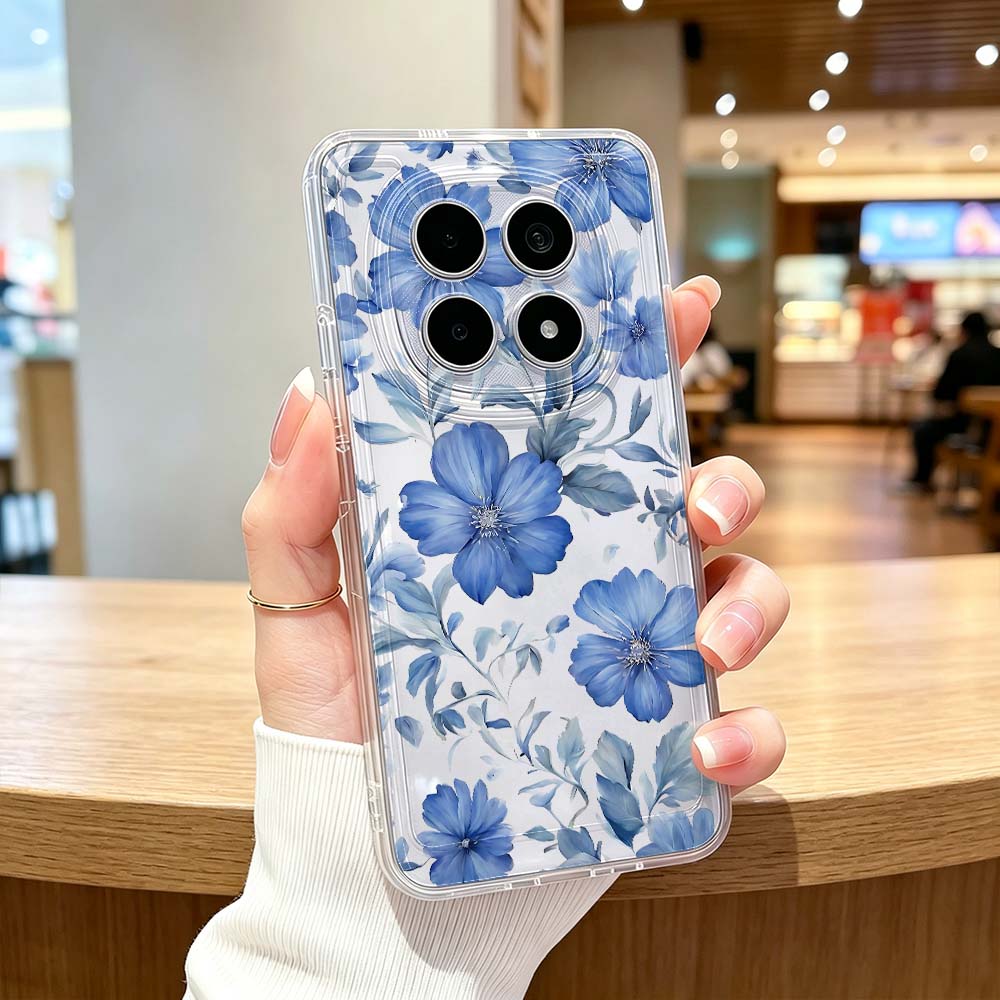 Blue Watercolor Floral Pattern - Xiaomi Poco X6 review and price