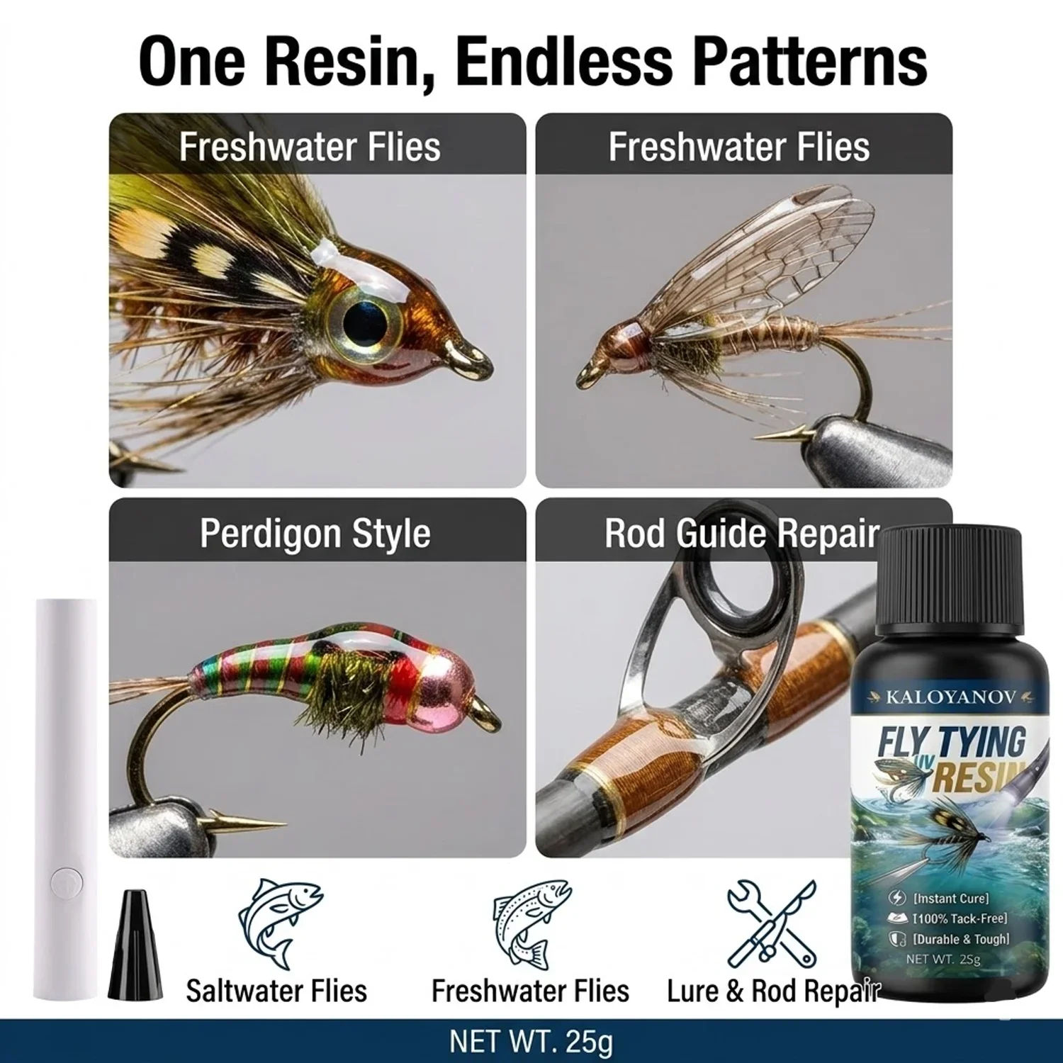 Professional UV Resin Fly Tyin - Liquid Uv Glue Kit review and price